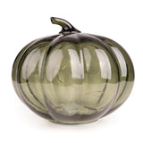 Candlelight 13cm LED Glass Pumpkin Light - Green