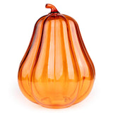 Candlelight 19.5cm LED Tall Glass Pumpkin Light - Orange