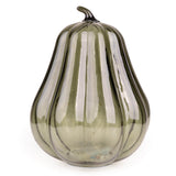 Candlelight 19.5cm LED Tall Glass Pumpkin Light - Green