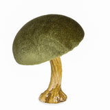 Candlelight 12cm Velour Toadstool Cushion - Green