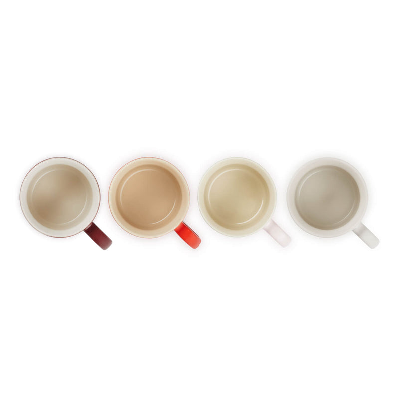 Le Creuset Petits Fours Set of 4 Stoneware Cappuccino Mugs