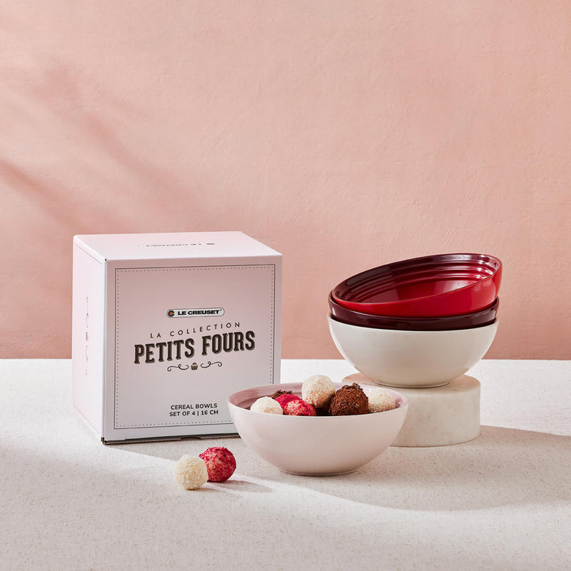 Le Creuset Petits Fours Set of 4 Stoneware Cereal Bowls