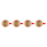 Le Creuset Seattle 400ml Stoneware 4-Piece Mug Set - Cerise