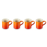 Le Creuset Seattle 400ml Stoneware 4-Piece Mug Set - Volcanic