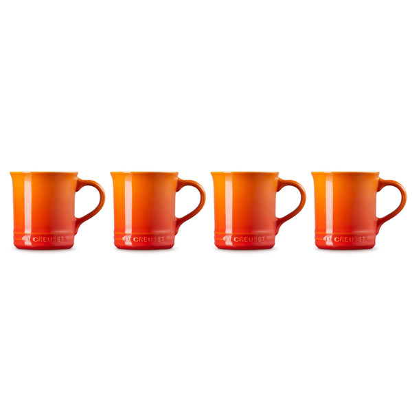 Le Creuset Seattle 400ml Stoneware 4-Piece Mug Set - Volcanic