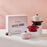 Le Creuset Petits Fours Set of 4 Stoneware Petite Round Casseroles