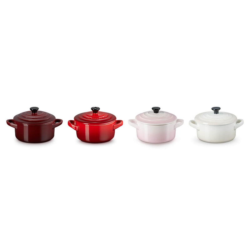 Le Creuset Petits Fours Set of 4 Stoneware Petite Round Casseroles