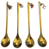 Eddingtons Gold Christmas Charm Teaspoons - Set of 4