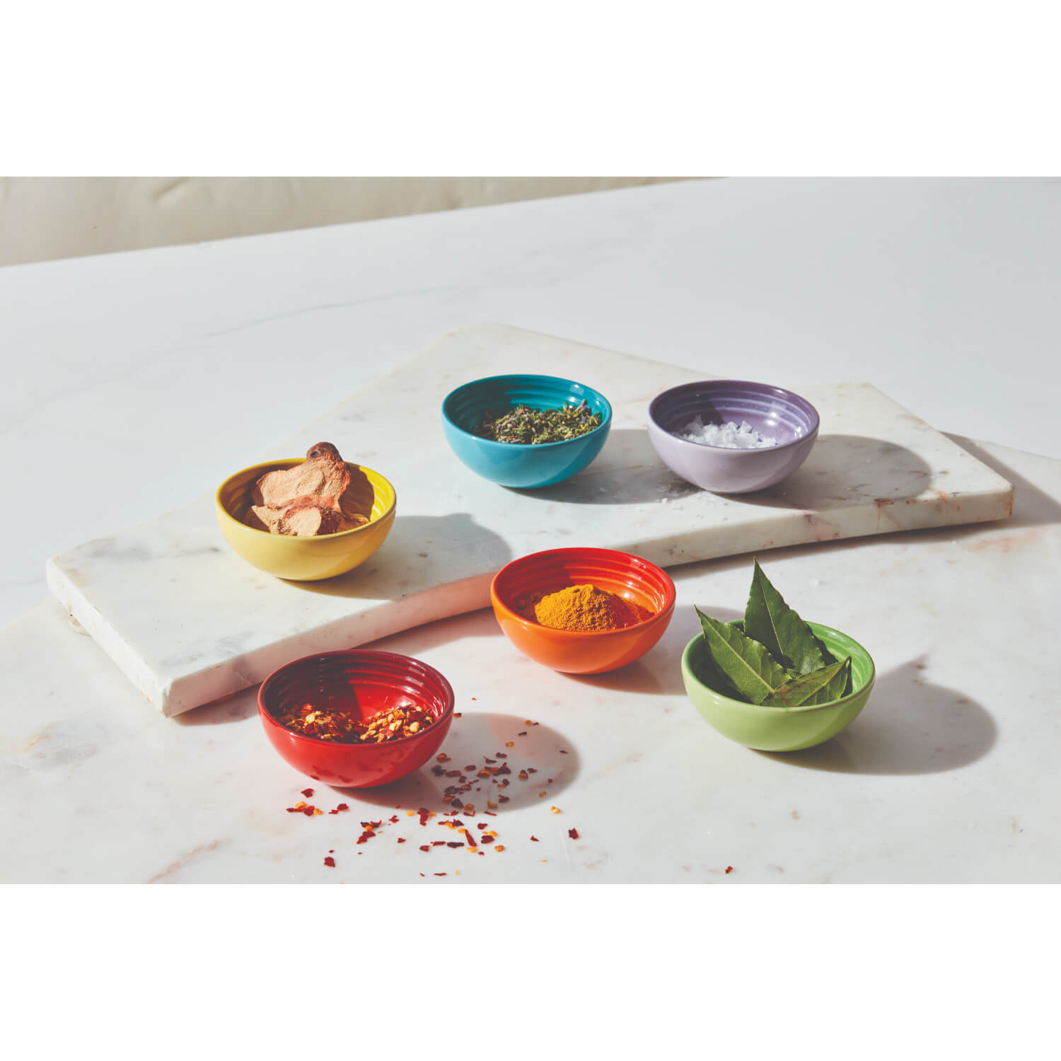 Le Creuset Set de 6 mini ramequins 100ml rainbow Le Creuset Set de 6 mini ramequins 100ml rainbow