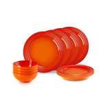 Le Creuset Stoneware 12-Piece Dinnerware Set - Volcanic