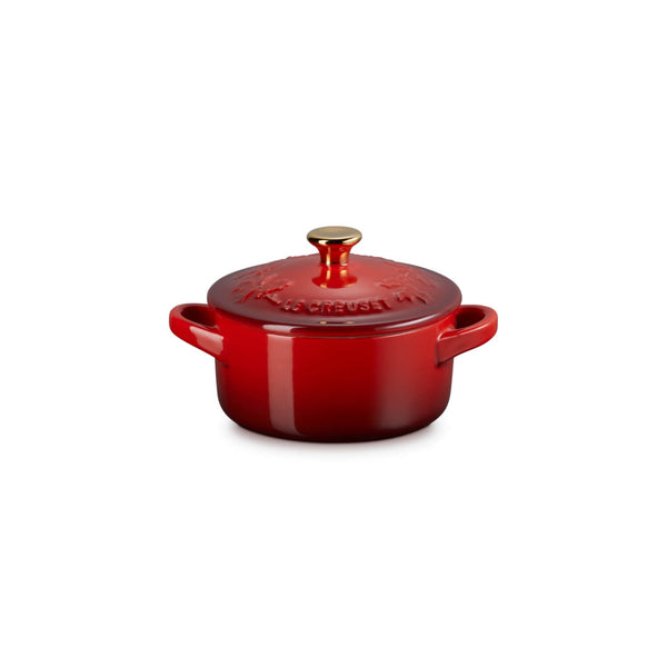 Le Creuset Stoneware Holly Petite Round Casserole - Cerise