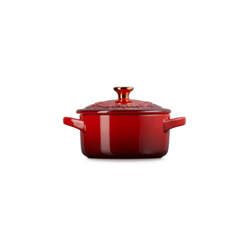 Le Creuset Stoneware Holly Petite Round Casserole - Cerise