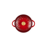 Le Creuset Stoneware Holly Petite Round Casserole - Cerise