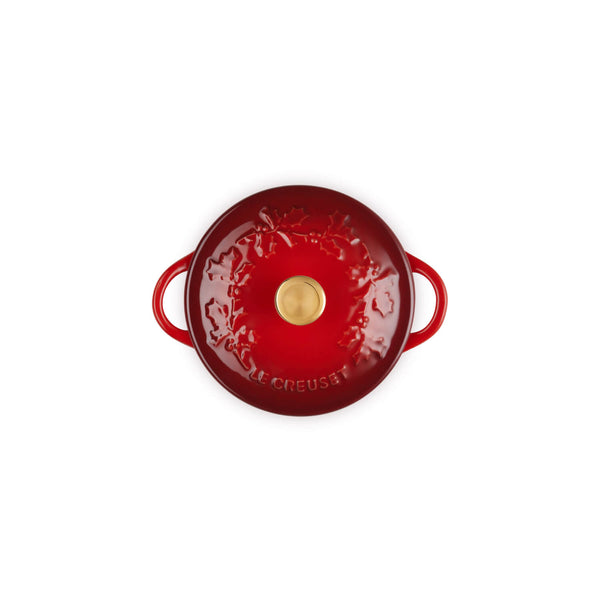 Le Creuset Stoneware Holly Petite Round Casserole - Cerise