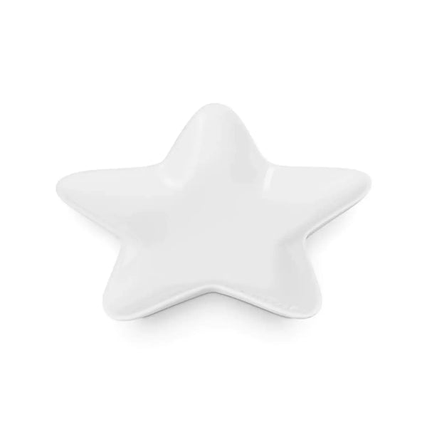Le Creuset 20cm Stoneware Christmas Star Plate - White