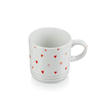 Le Creuset 350ml Stoneware Heart Decal White Mug