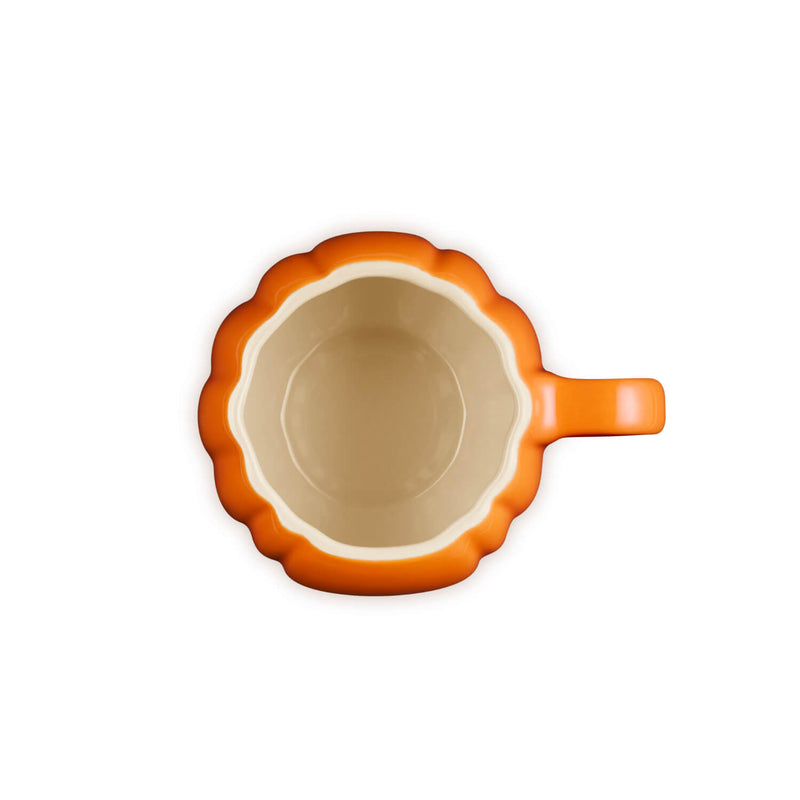 Le Creuset Halloween Stoneware 400ml Pumpkin Mug with Lid - Volcanic