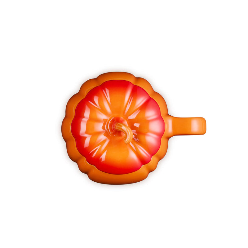 Le Creuset Halloween Stoneware 400ml Pumpkin Mug with Lid - Volcanic