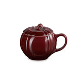 Le Creuset Halloween Stoneware 400ml Pumpkin Mug with Lid - Garnet
