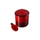 Le Creuset Stoneware 2.3L Pet Food Storage Jar with Scoop - Cerise
