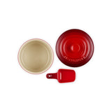 Le Creuset Stoneware 2.3L Pet Food Storage Jar with Scoop - Cerise