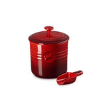 Le Creuset Stoneware 2.3L Pet Food Storage Jar with Scoop - Cerise