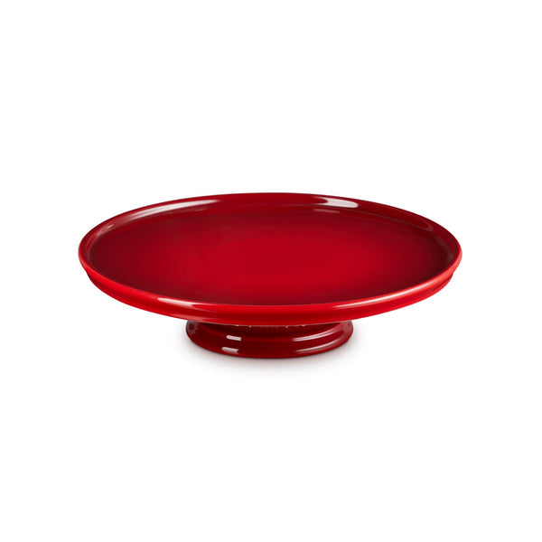 Le Creuset Stoneware 30cm Footed Cake Stand - Cerise