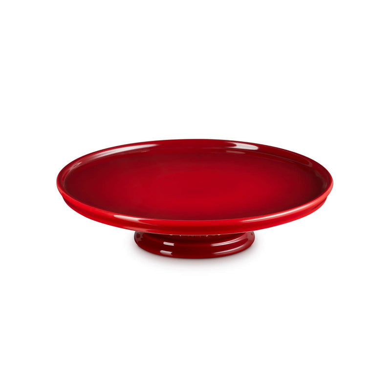 Le Creuset Stoneware 30cm Footed Cake Stand - Cerise