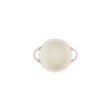 Le Creuset Stoneware Petite Round Casserole with Heart Gold Knob - Peche