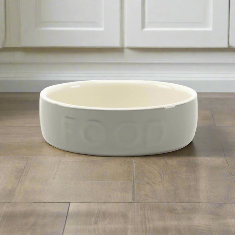 Scruffs Classic 15cm Stoneware Pet Food Bowl - Grey