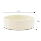 Scruffs Icon 15cm Stoneware Pet Food Bowl - Cream
