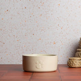 Scruffs Icon 15cm Stoneware Pet Food Bowl - Cream