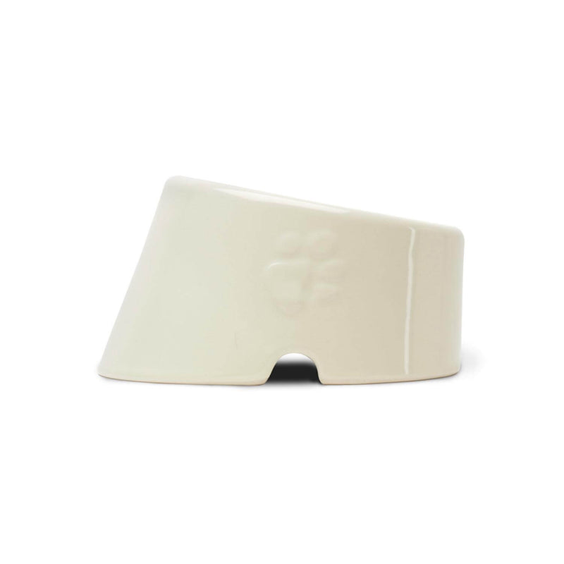 Scruffs Icon 18cm Stoneware Flat Faced Pet Food Bowl - Cream