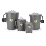 Scruffs 2Ltr Steel Pet Storage Cantina with Lid - Grey