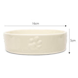 Scruffs Icon 16cm Stoneware Slow Feeder Pet Bowl - Cream