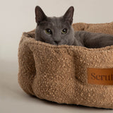 Scruffs Boucle 45cm Round Cat Bed - Desert Brown