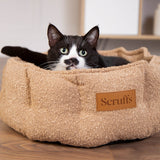 Scruffs Boucle 45cm Round Cat Bed - Desert Brown