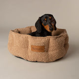 Scruffs Boucle 45cm Round Cat Bed - Desert Brown