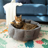 Scruffs Boucle 45cm Round Cat Bed - Slate Grey