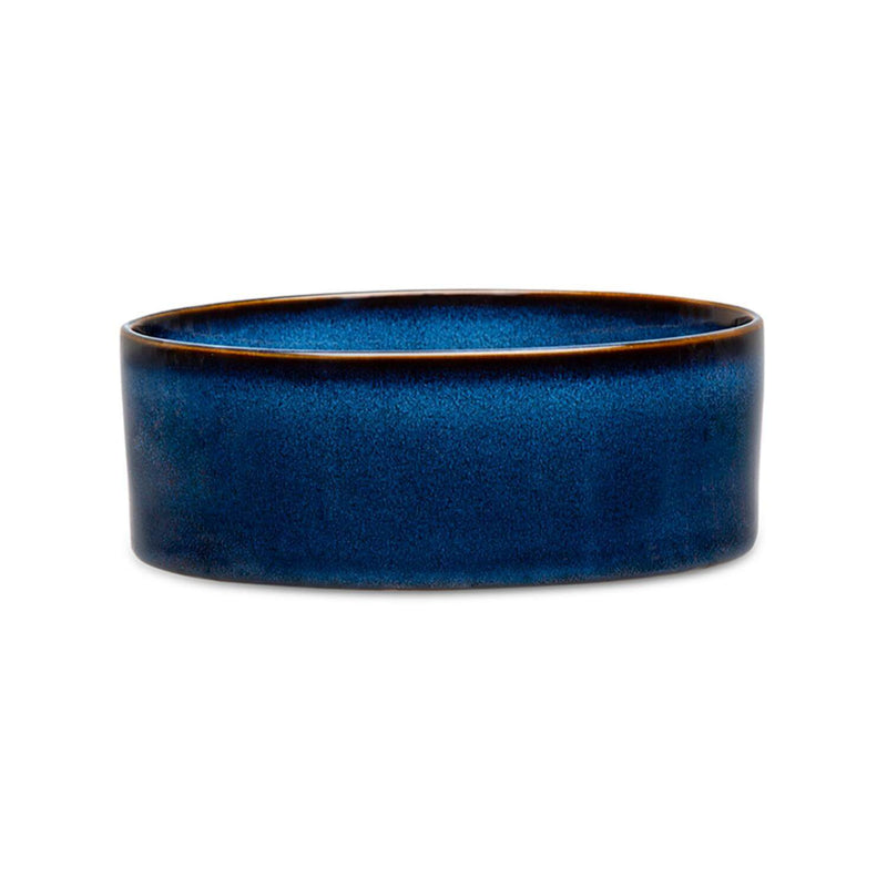 Scruffs Reactive Glaze 19cm Stoneware Food/Water Bowl - Midnight Blue