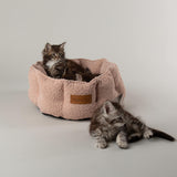 Scruffs Boucle 45cm Round Cat Bed - Blush Pink