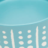 Scruffs Aztec 19cm Stoneware Pet Bowl - Turquoise Blue