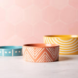 Scruffs Aztec 15cm Stoneware Pet Bowl - Terracotta Orange