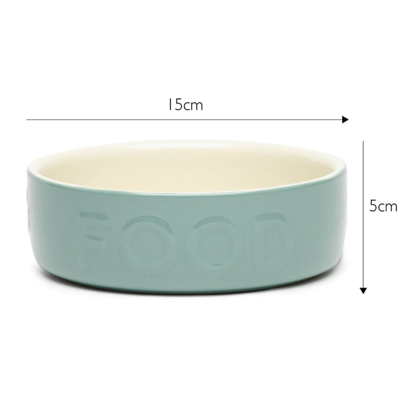 Scruffs Classic 15cm Stoneware Pet Food Bowl - Sage Green