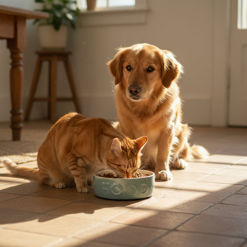 Scruffs Classic 13cm Stoneware Pet Food Bowl - Sage Green