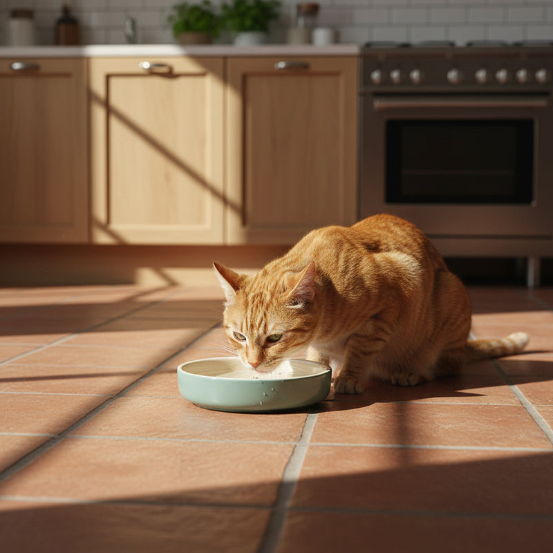 Scruffs Classic 13cm Stoneware Pet Food Saucer - Sage Green