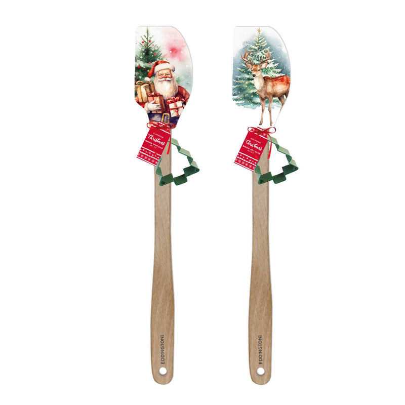 Eddingtons Christmas 2-Piece Silicone Baking Spatula & Cookie Cutter Set - Winter Wonderland - Assorted