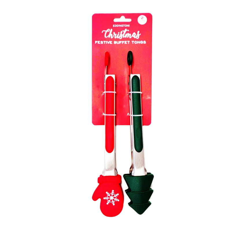 Eddingtons Christmas Festive Tongs - Set Of 2