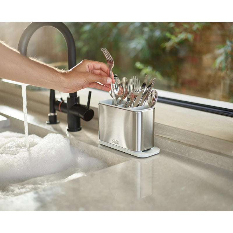 Joseph Joseph Surface Stainless Steel Cutlery Drainer - Light Stone