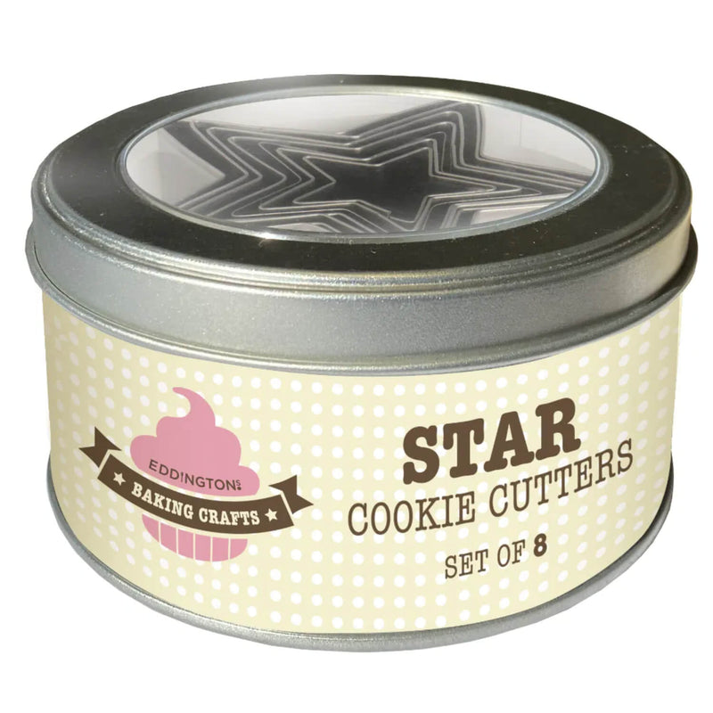 Eddingtons 8-Piece Star Cookie Cutter Tin